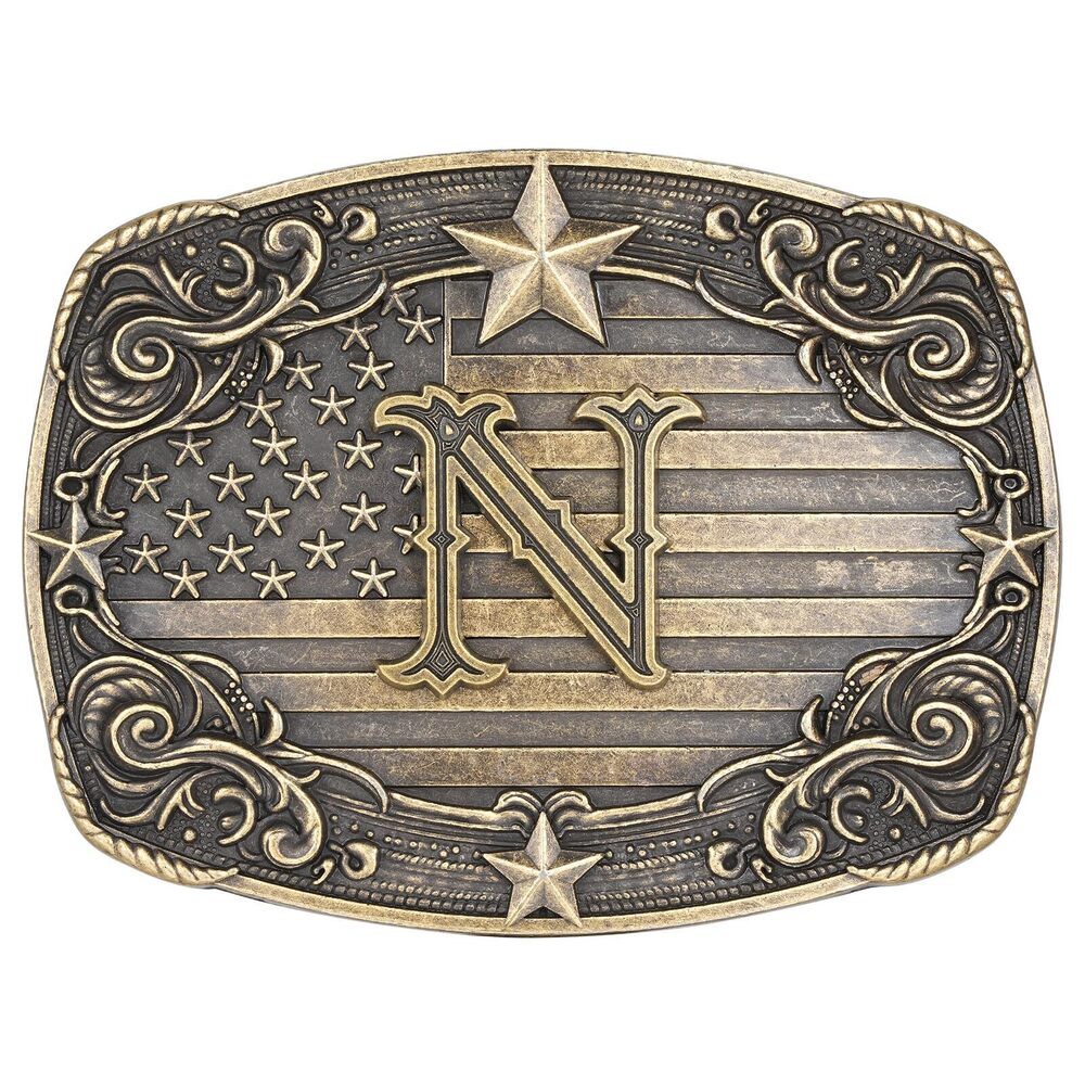 6752 Western Belt Buckle Initial Letter ABCDJRM to Z Rodeo Cowboy Belt